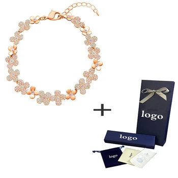 

SWA Fashion New ELDERFLOWER Bracelet Rose Gold Bouquet Elegant Lady Give Mom and Girlfriend Romantic Birthday Gift