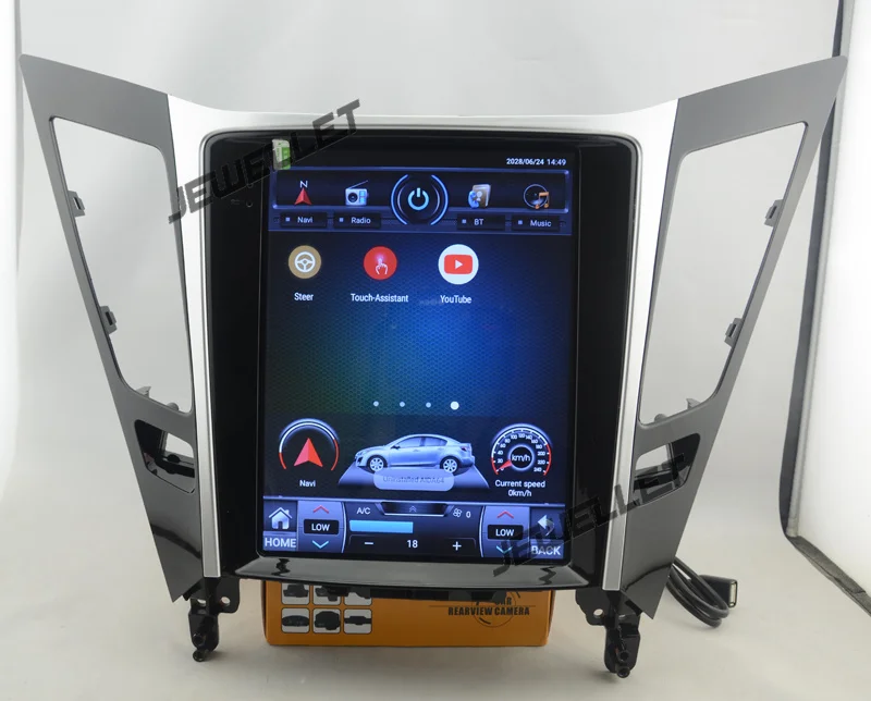 10," tesla стиль вертикальный экран Восьмиядерный Android 8,1 Стерео gps навигация для hyundai i45 Sonata 2011