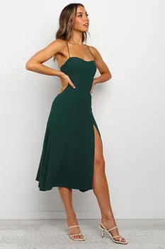 

Sexy Women for Streetwear Patchwork Design Ladies Backless Sleeveless Solid Color Slim Strapless Dress dresses for women