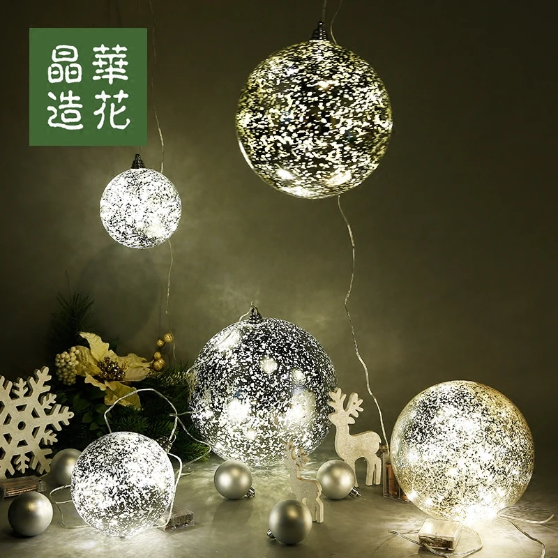 15-25 см большой Рождественский шар, Рождественское украшение, подвесной шар, окно, дисплей, компоновка, светильник, шар, орнамент