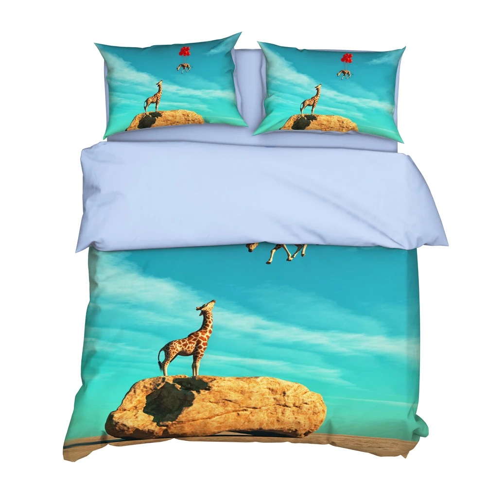 Style 4 YuXiu 3D печать животное Американский Лось цветок пододеяльники черный комплект постельного белья Постельное белье наволочки Король Королева Полный двойной - Цвет: Style 4