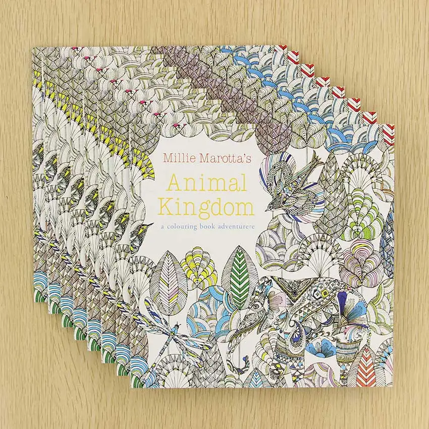 

Animal Kingdom English Edition Coloring Book For Children Adult Relieve Stress Kill Time Painting Drawing Book 24 Pages