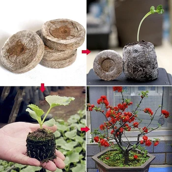 

5/20/100pcs 30mm Jiffy Peat Pellets Seedling Soil Block Maker Starting Plugs Seeds Starter Professional For Garden