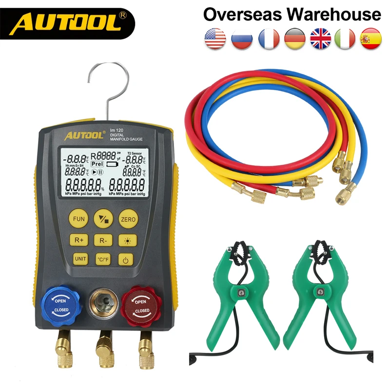 AUTOOL Измеритель температуры и давления для вакуумного кондиционера|Тестеры