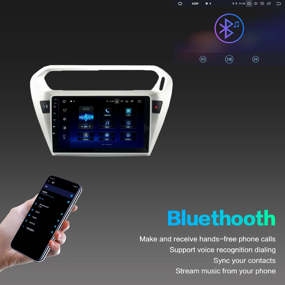 Автомобильный 2 din Android 9,0 автомобильный мультимедийный плеер для peugeot 301 Elysee радио с " ips встроенный DSP HDMI 4 Гб+ 64 ГБ