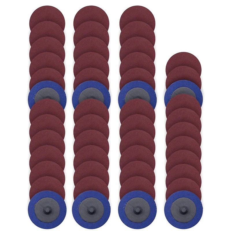 

50PCS 2 Inch Roloc Disc 120 Grit Sanding Discs Set for Air Die Grinder Quick Change Sanding Disc Roloc Assortment