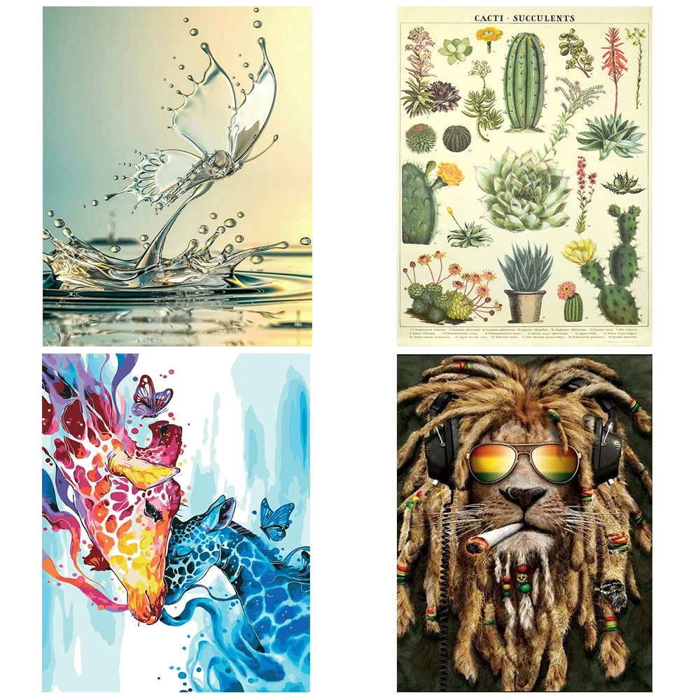 

3D «сделай сам», круглая алмазная живопись, искусство, вышивка, живопись, Мультяшные животные, украшение для дома ручной работы