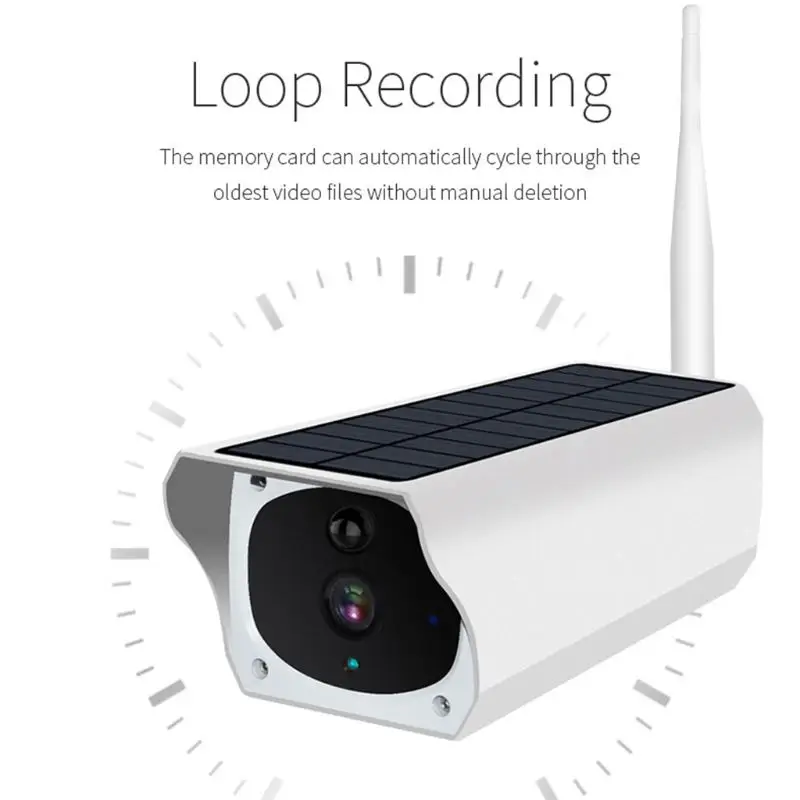 

Solar Security Camera WiFi IP Camera with 1080P HD Wireless Security Camera PIR Motion Home Detector