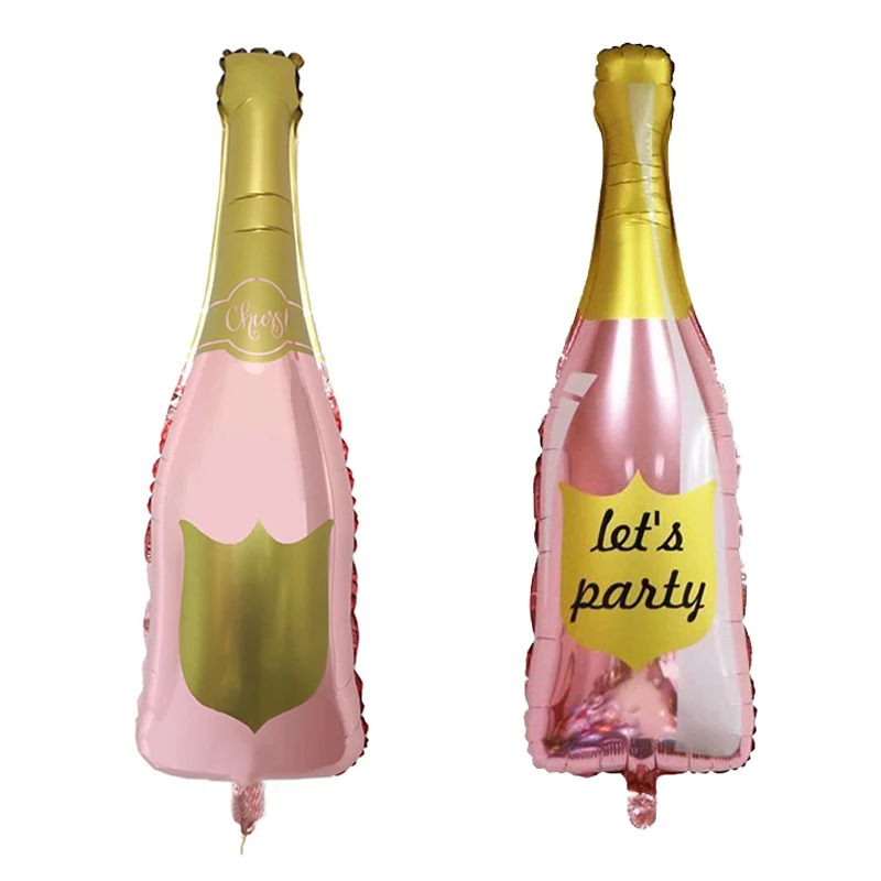 50 шт. розовые золотые бутылки шампанского, фольгированные воздушные шары, украшения для свадьбы, дня рождения, вечеринки, вечерние гелиевые шары для душа для взрослых - Цвет: Bottle MIX