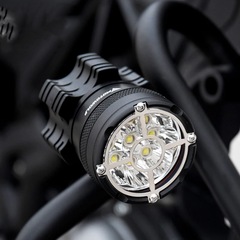 Billige Led moto rcycle scheinwerfer alle aluminium gehäuse 6 9 perlen moto led lampen leistungsstarke flash moto kreuz scheinwerfer für moto rcycle reise