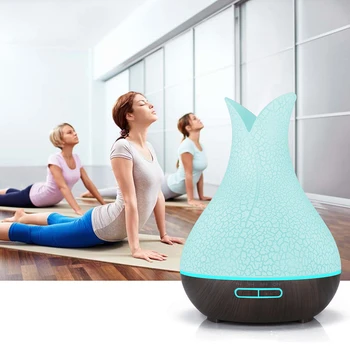 

Air Humidifier Aroma Essential Oil Ultrasonic Wood 7 Color LED Multifunctional Beauty Instrument Moisturizing Rejuvenating