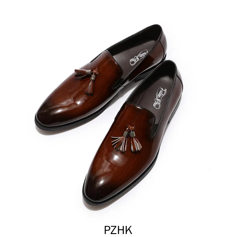 2019 Новое поступление распродажа sapatos masculino Sapatos Zapatos De Cuero Charol Para Hombre Negros Y Marrones Vestir