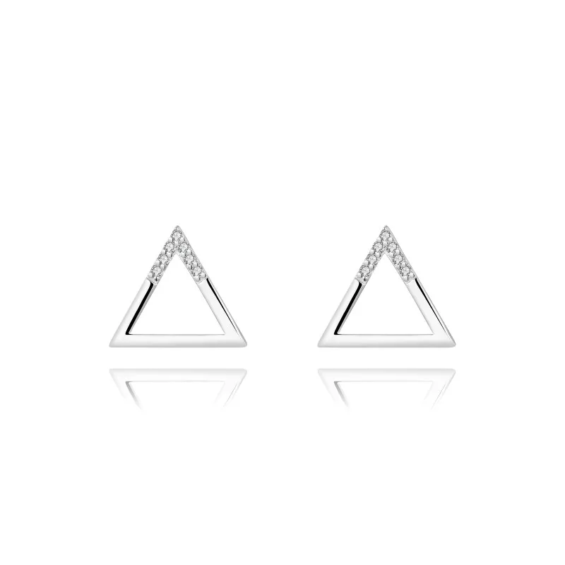 

Luxury 5Pairs 925 Sterling Silver Triangle Women Stud Earrings Fashion Jewelry Engagement Party Daily Earrings For Women