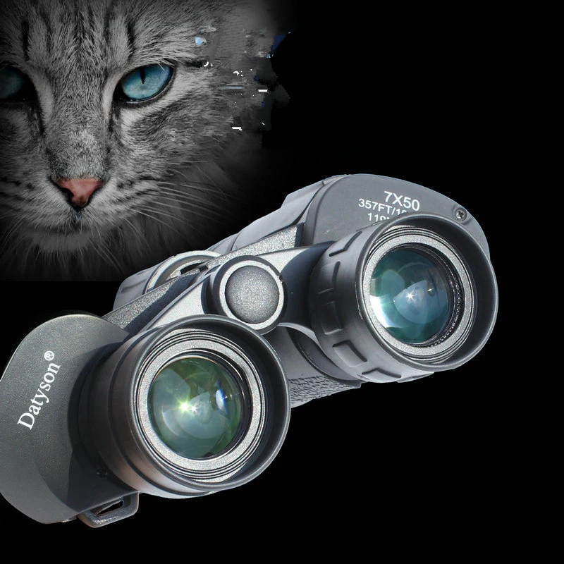 Central de Baixa Noturna à Prova Binóculos Telescópio Grande Ocular hd Angular Zoom Luz Visão Dwaterproof Água Campo-óculos 7×50