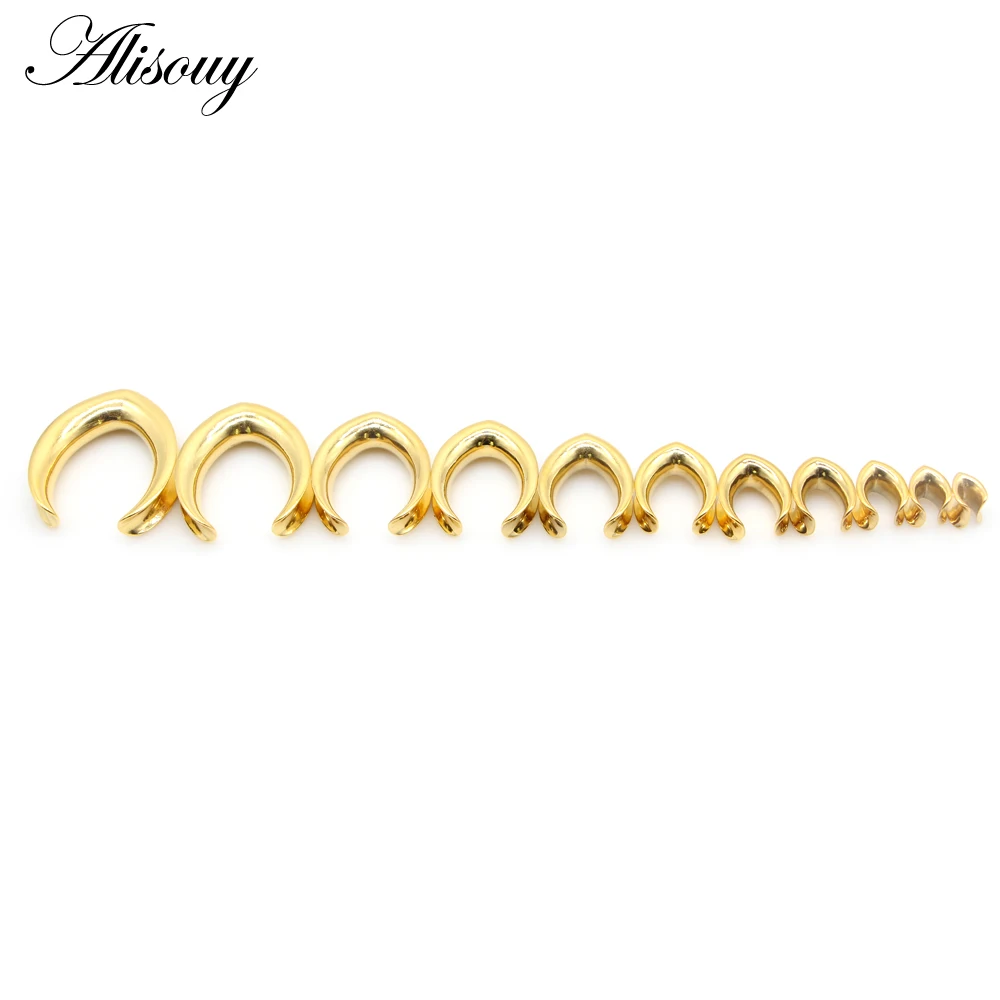 Body Jewelry Piercing Jewelry Ear Piercing Jewelry 2pcs 6mm-30mm Water Drop Glossy Stainless Steel Ear Plugs Tunnels Expander Saddle Ear Gauges Piercings