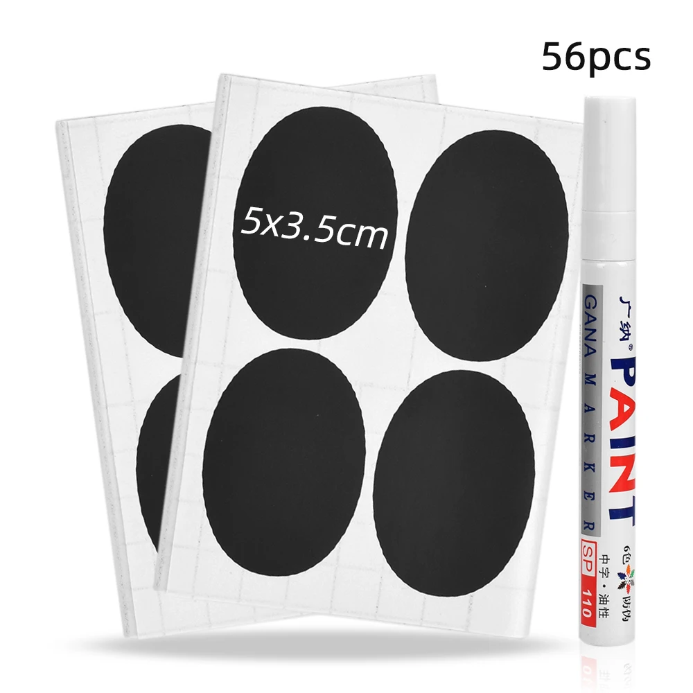 Kitchen Label Stickers Jar White Storage Bottles Jars Stickers