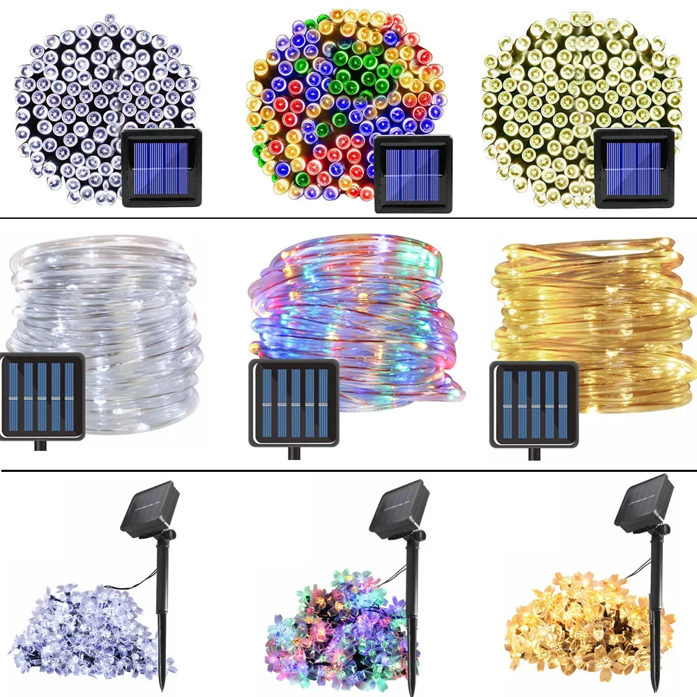 50 светодиодный светильник для свадебной вечеринки, Рождественский светильник, декоративная Солнечная гирлянда, сказочный светильник s, уличный светодиодный светильник, праздничный светильник, водонепроницаемый
