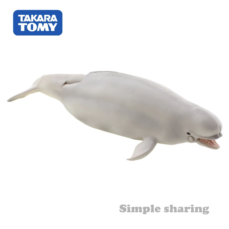 Takara Tomy ANIA Animal Advanture AS 16 Beluga Кит из смолы Детская образовательная мини фигурка