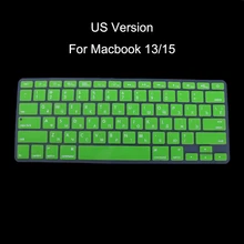 Американская версия русская Клавиатура силиконовый чехол для Apple Macbook Air Pro 13 15 E5BA