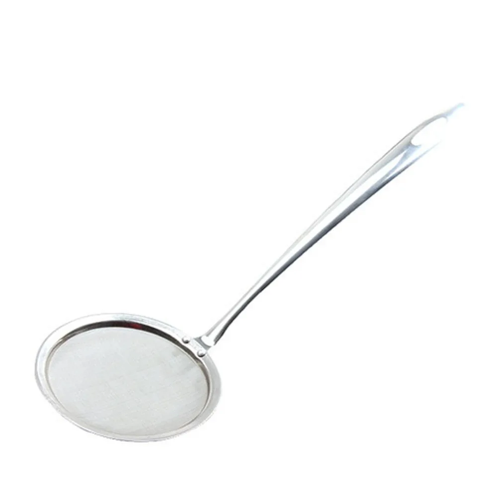 

Round Network Stainless Steel Colander Spoon Filter Kitchen Oil Filter Grid Scoop Oil Foam Scoop Filtering S/M/L