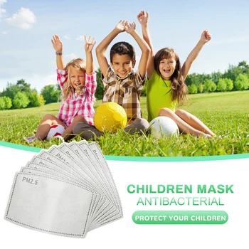 

5 Layers PM2.5 Mask Filter Activated Carbon Filters Insert Protective Filter Pad Mouth Mask Gasket Masks For Kids Children Adult
