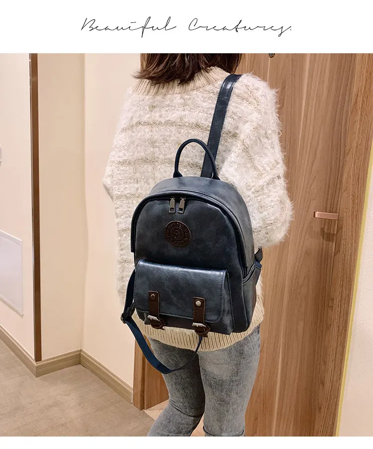 Модный женский рюкзак, женский рюкзак в школьном стиле, кожаный рюкзак, школьные рюкзаки, винтажный студенческий рюкзак, ретро рюкзак