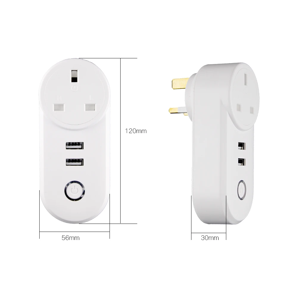 Великобритания ZigBee3.0 двойной USB беспроводной разъем SmartThings приложение дистанционное управление эхо плюс Голосовое управление работа с Alexa Google Home