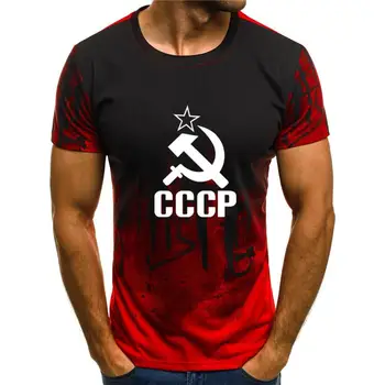

Mens T-Shirt Summer CCCP Russian 3d T Shirts Men USSR Soviet Union Man Short sleeve Tshirt Moscow Mens Tees O Neck Tops S-6XL