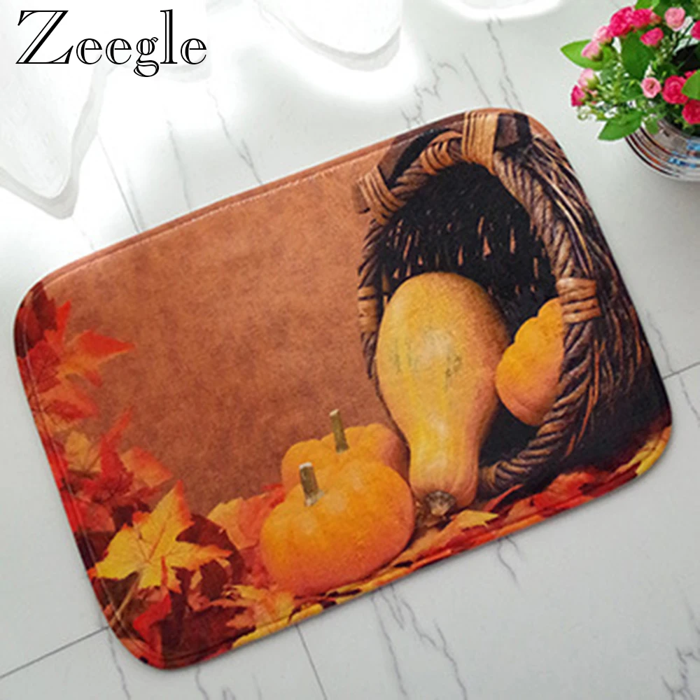 Zeegle Flannel Doormat Anti-slip Bathroom Carpet Living Room Rug Soft Indoor Mat Hallway Carpet Absorbent Foot Mat Outdoor Rug