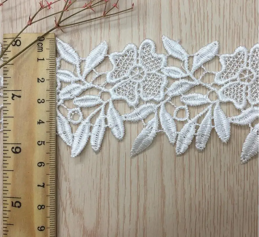 Lace Fabric Lace Ribbon Lace Sewing Supplies Lace Sewing Accessories Lace Accessories Lace Garment Accessories Lace Decoration Clothing Craft Accessories 1 Yard/2 Yards Black White Lace Appliques Embroidered Net Lace Fabric Trim Ribbons DIY Sewing Handmade Craft Materials