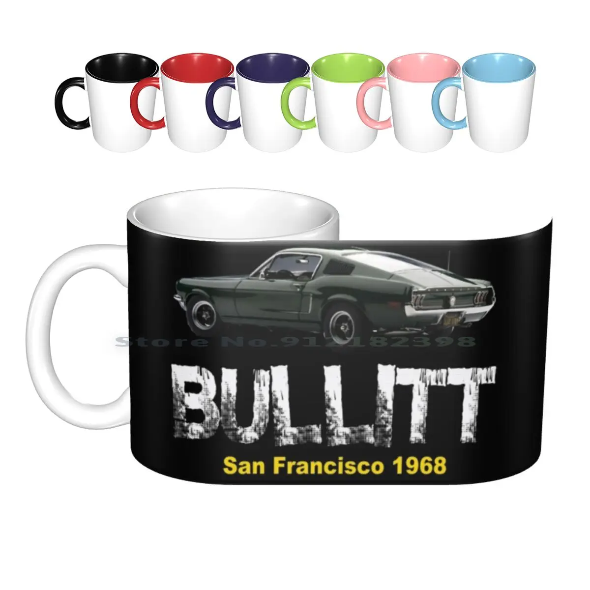 Bullitt Classic American Car Tazze In Ceramica Tazze Da Caffè Tazza Da Tè Al Latte Bullitt American Car Muscle Car Steve Mc Queen Creative