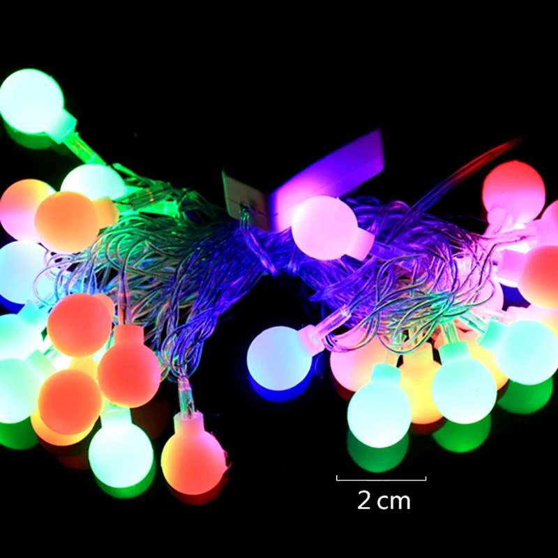 8M Battery Waterproof Fairy Garland LED Ball Decorative String Lights For Christmas Tree Wedding Home Indoor Decoration Navidad
