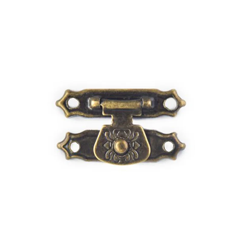 

100pcs Antique Bronze Hasp Latch Jewelry Wooden Box Lock Mini Cabinet Buckle Case Locks Decorative Handle