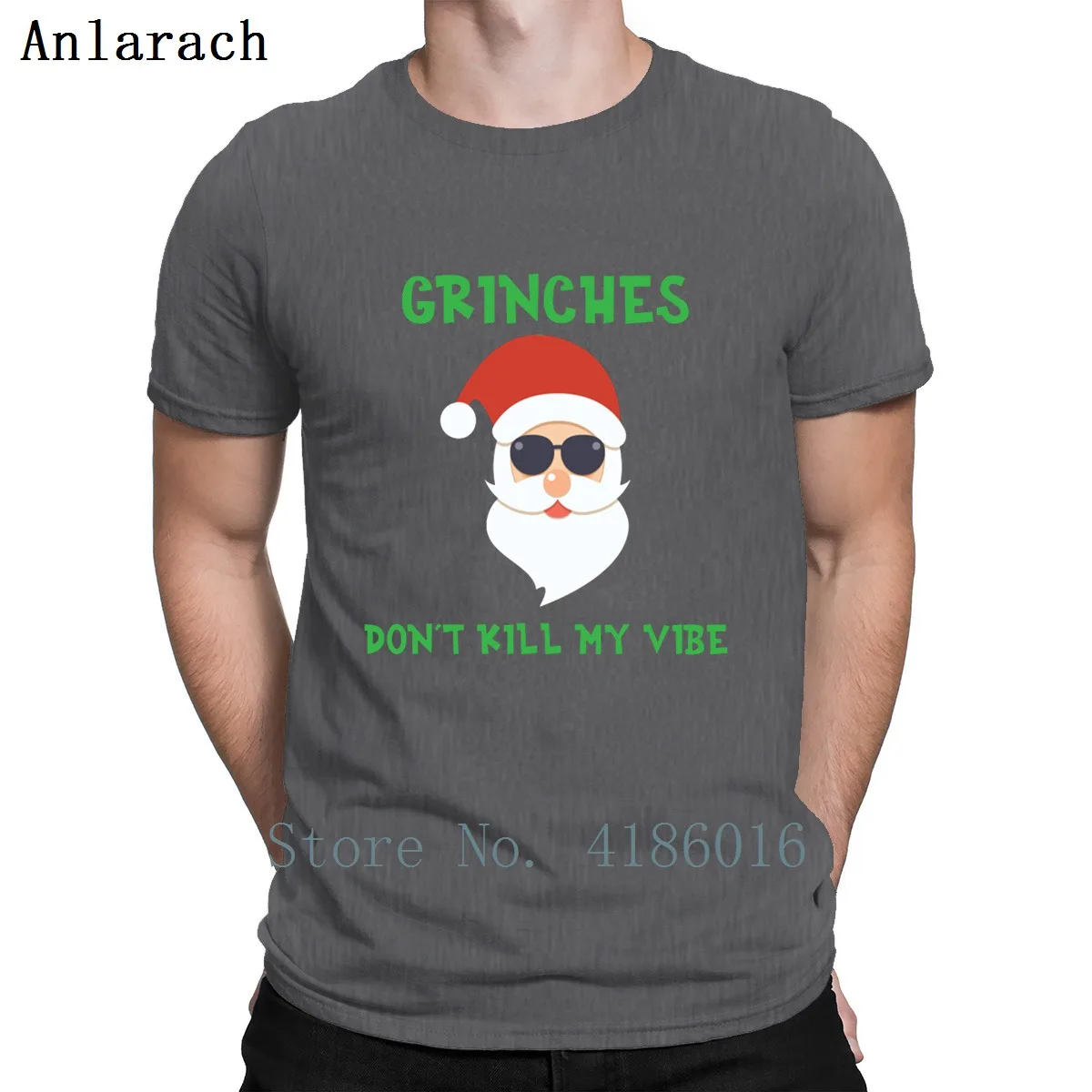 Grinches Don T Kill My Vibe/крутая футболка с Санта Клаусом графическая Весенняя Персонализированная хлопковая футболка для отдыха, размер S-5xl, стиль