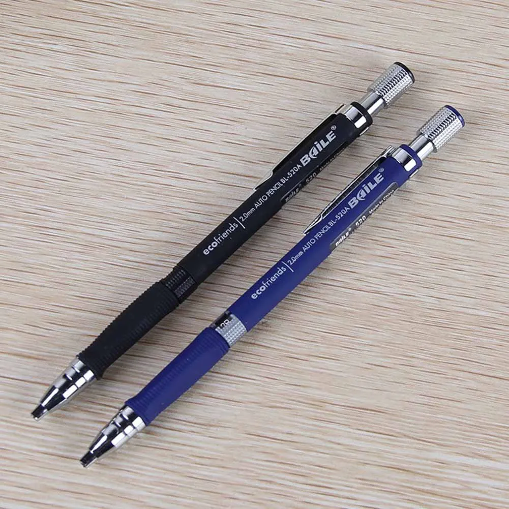 

One Set 2B 2.0 mm Random Color Lead Holder Pen Mechanical Pencils and Refills Sketching School Office Stationery