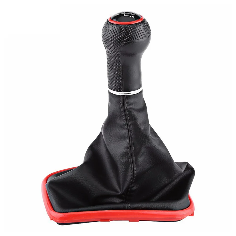 New 12mm 5 / 6 Speed Car Gear Shift Knob Lever Shifter Gaitor Boot for 1999-2004 Golf 4 IV MK4 R32 Bora MT