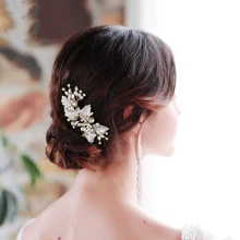 Креативный дизайн, свадебные аксессуары для волос, ручная работа, жемчужная водная дрель, гребень, головной убор невесты