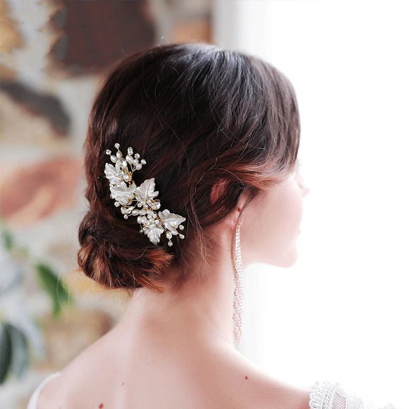 Креативный дизайн свадебные аксессуары для волос ручная работа жемчужная водная