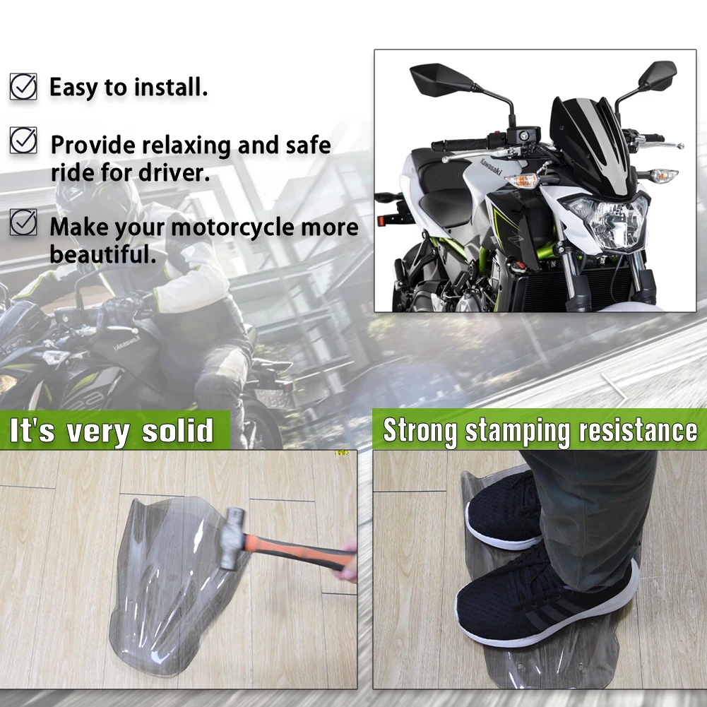 Лобовое стекло для мотоцикла козырек от ветра Kawasaki Z650 2017 2018 2019 Z 650 17 18 19