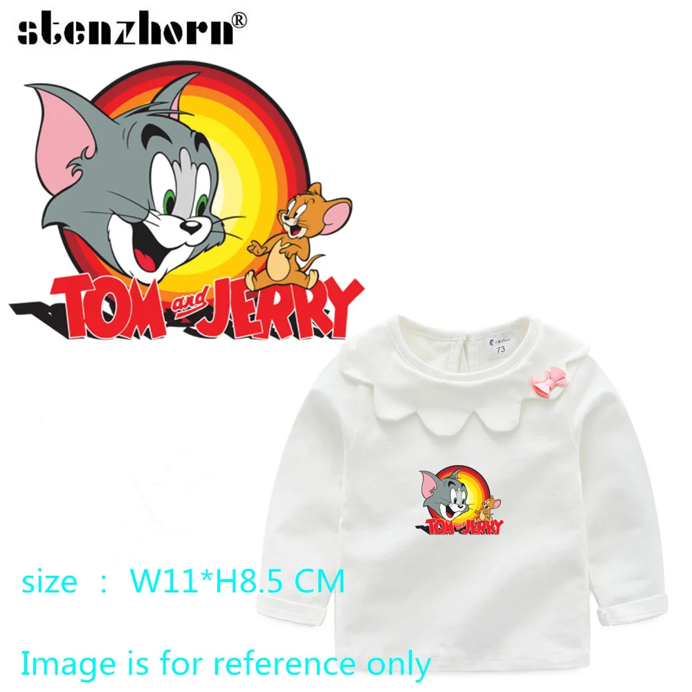 Мультяшная мышь том Джерри попугай собака утка железные нашивки для одежды теплопередача для детей Детская одежда Diy глажка наклейки - Цвет: Cartoon-S-05
