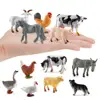 Mini Farm Animal Figurines Wild Lion Simulation Animals Tiger Elephants Action Figures Wild Model Educational Toys Gifts 3