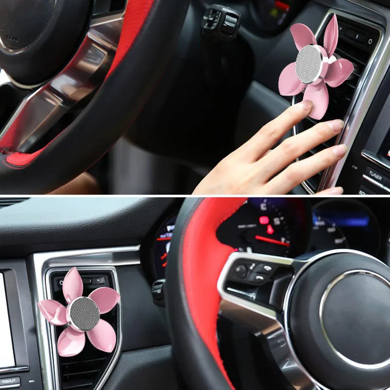 

Car Air Freshener Perfume Aromatherapy Vent Outlet Clip Ocean Flavor Petals Rotated Car Accessories Interior Decoration Dropship