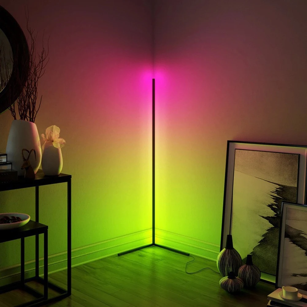 Простой RGB светодиодный напольный светильник современный настенный угловой