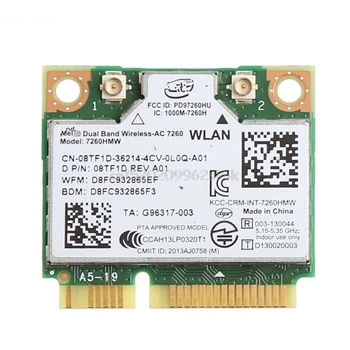 

Dual Band Bluetooth 4.0 Wireless Mini PCI-E Card For Intel 7260 AC for DELL 7260HMW Au13 19 Droship