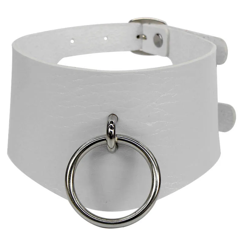 Punk Gothic Leder Choker Halskette Anhänger Gürtel Kragen Nackenband Goth Halskette Frauen Mädchen Rock Schmuck Geschenk 5