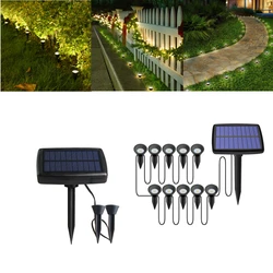 Lampe solaire imperméable d'extérieur, éclairage de paysage, idéal pour une pelouse, un sentier, un Patio ou une cour, 2/10 en 1 