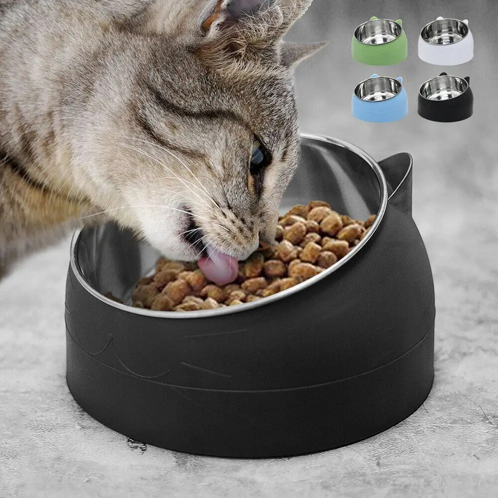 Cat Dog Bowl Raised Cat Bowls Safeguard Neck Puppy Cat Feeder Non-slip Crash Elevated Cats ​Food Bowl Feeder Product Supplies 1