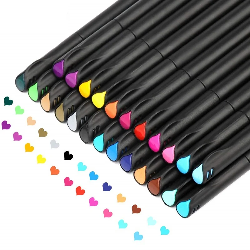 

Fine point bullet pen 0.4mm color needle pen extremely thin color hook line pen for drawing writing coloring art mark