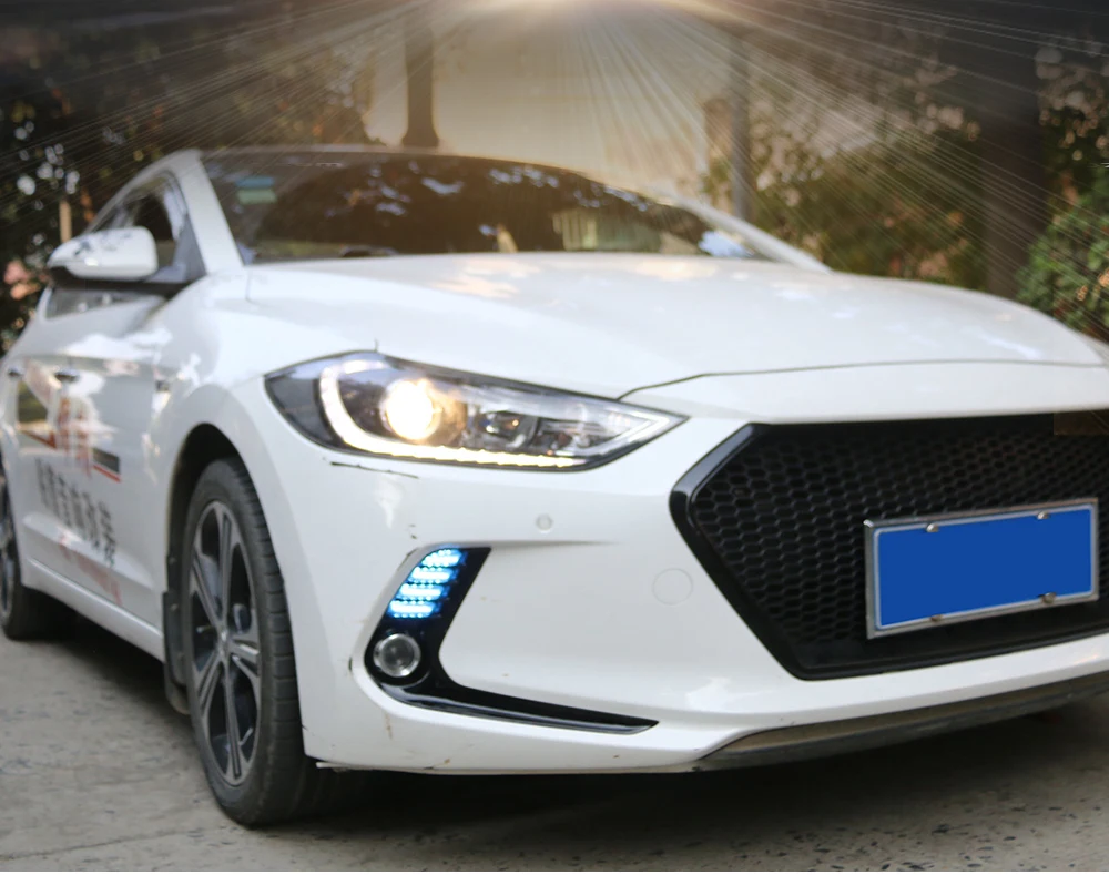 Автомобильный мигающий 2 шт. для hyundai Elantra светодиодный автомобильный DRL Дневной ходовой светильник Дневной светильник водонепроницаемый сигнальный светильник s