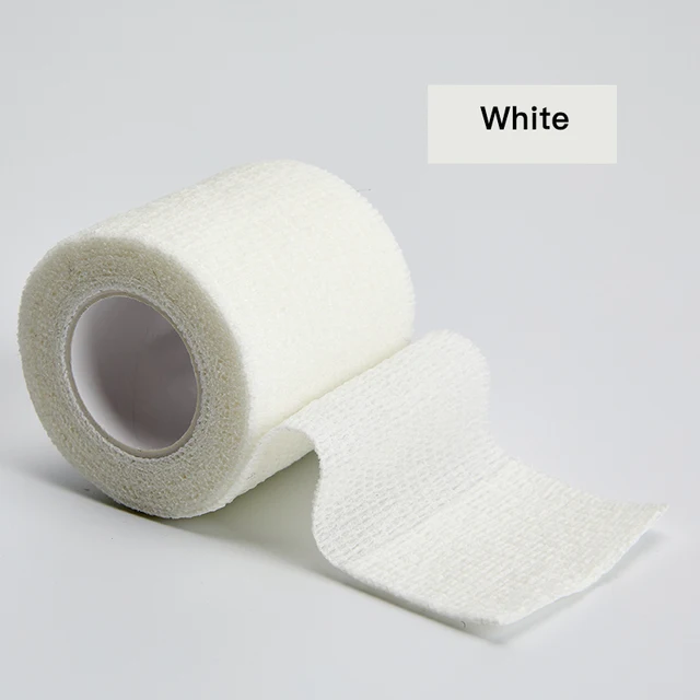 4.5M Colorful Elastic Sport Bandage Self Adhesive Bandage For Fitness Knee Support Pads Ankle Finger Wrap Kinesiology Tapes White
